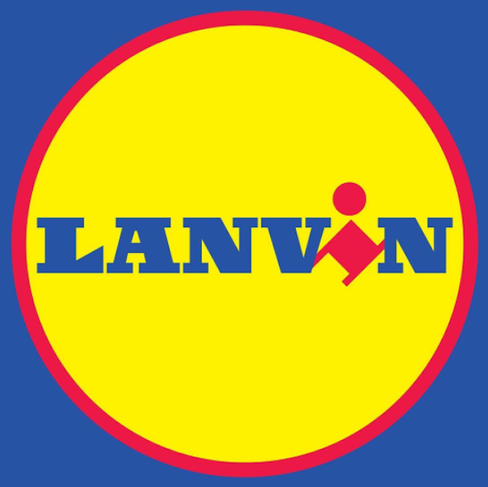 El diseñador gráfico REILLY fusiona el nombre de Lanvin con el logo de Lindl