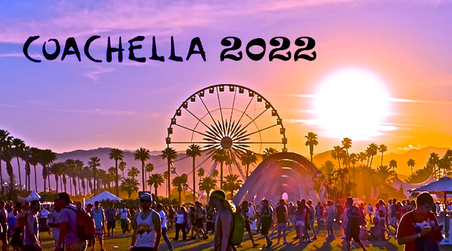 Cartel para la edición del Festival de Coachella que se celebrará en el Empire Polo Club de Indio, en California, del 15 al 17 y del 22 al 24 de Abril de 2022. Participación del arquitecto argentino Martin Huberman al frente de Estudio Normal.