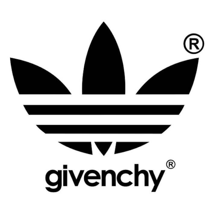 El diseñador gráfico REILLY fusiona el nombre de Givenchy con el logo de Adidas