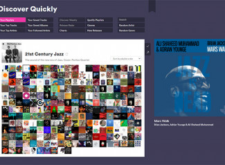 Discover Quickly es una aplicación que te permite escuchar de manera rápida canciones de Spotify.