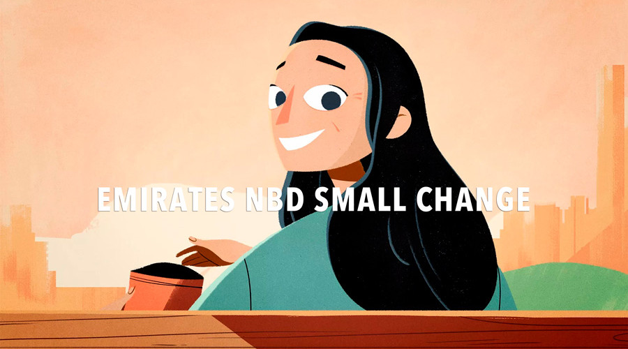 Animación Emirates NBD Small Change 2D animation.