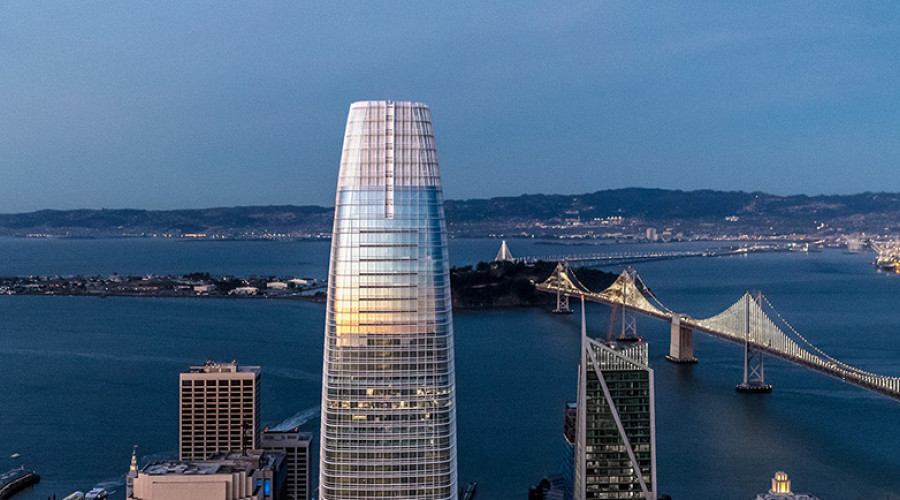 Salesforce Tower el edificio más alto de San Francisco obra del arquitecto argentino César Pelli (Pelli Clarke Pelli Architects).