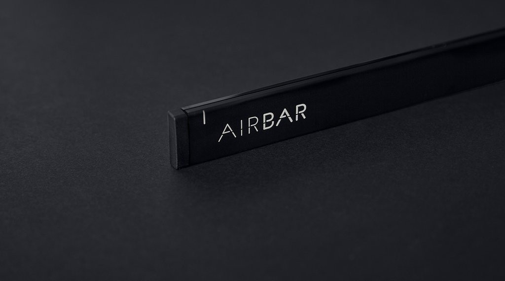 AirBar de ferfil. Foto de cerca del modelo negro.