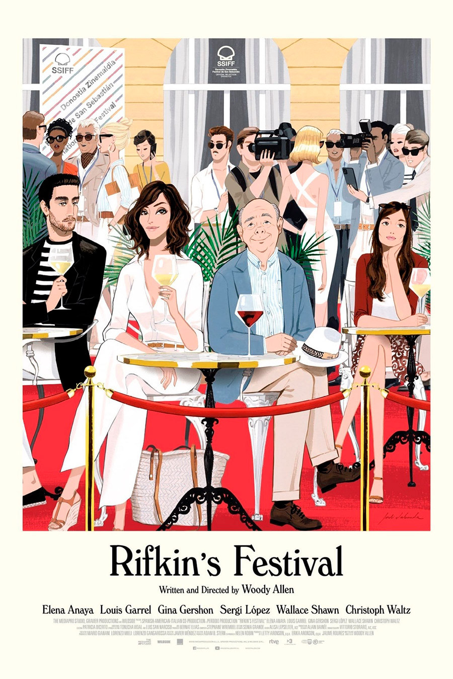 Película Rifkin's Festival de Woody Allen, cartel ilustración de Jordi Lavanda