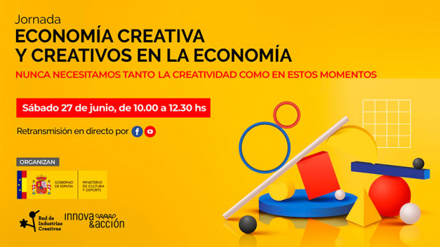 El Ministerio de Cultura y Deporte e Innovación junto a la Red de de Industrias Creativas (RIC) organiza el próximo sábado 27 de junio la jornada Economía creativa y creativos en la economía.