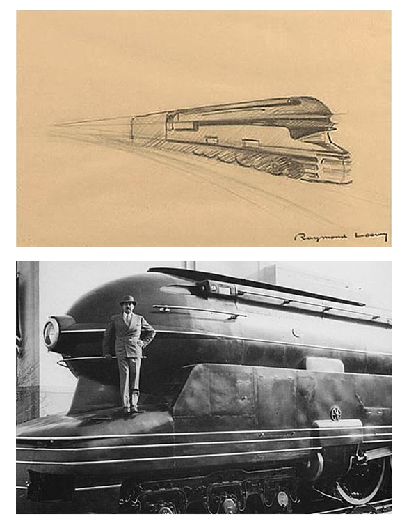 Raymond Loewy realizó el diseño de una cubierta aerodinámica para las locomotoras