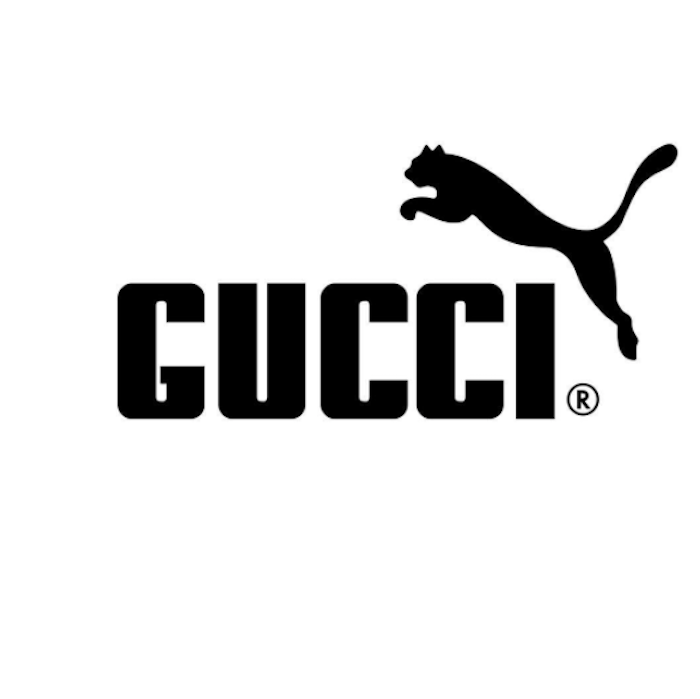 El diseñador gráfico REILLY fusiona el nombre de Gucci con el logo de Puma