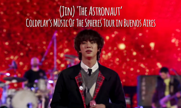 Jin, cantante del grupo coreano BTS, interpreta por primera vez junto a Coldplay la nueva canción The Astronaut, en el concierto de Buenos Aires de la gira Music Of The Spheres Tour.