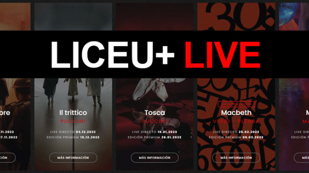 El Liceu de Barcelona presenta LICEU+LIVE, un programa desde el que se podrá seguir la temporada de ópera del Gran Teatre del Liceu de Barcelona.