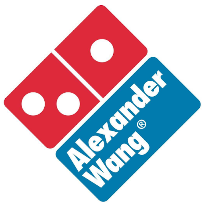 El diseñador gráfico REILLY fusiona el nombre de Alexzander Wang con el logo de Dominos