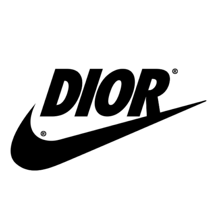 El diseñador gráfico REILLY fusiona el nombre de DIOR con el logo de Nike