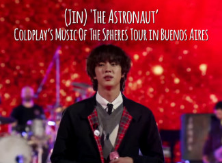 Jin, cantante del grupo coreano BTS, interpreta por primera vez junto a Coldplay la nueva canción The Astronaut, en el concierto de Buenos Aires de la gira Music Of The Spheres Tour.