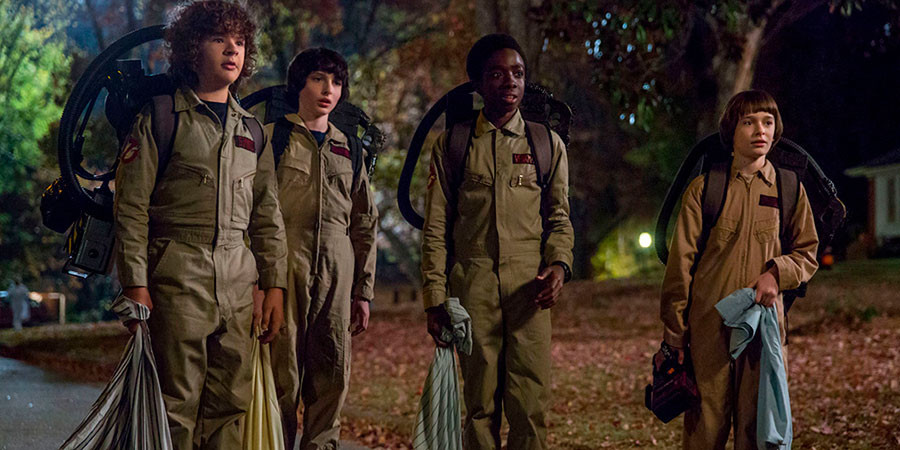 Los protagonistas de Stranger Things disfrzados de Cazafantasmas