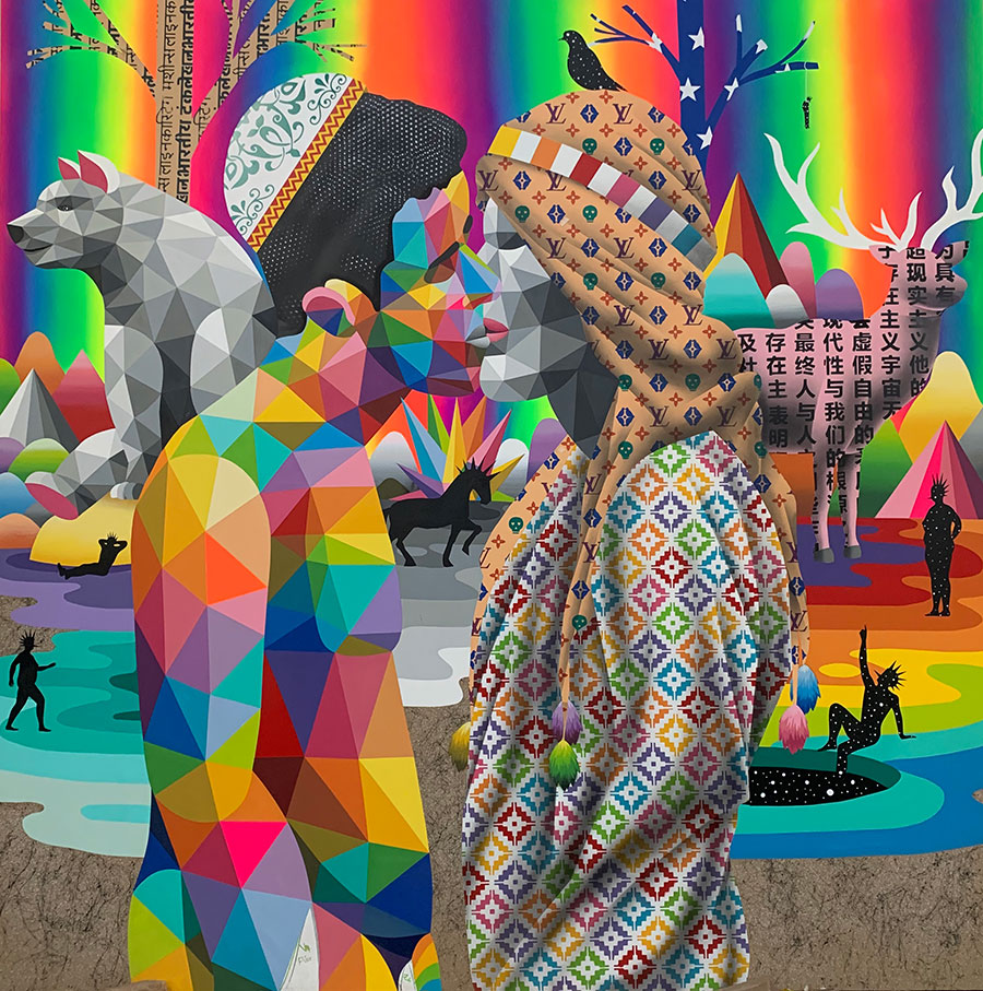 No borders in love, obra de Okuda San Miguel