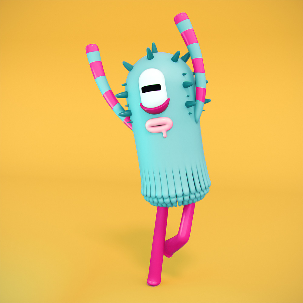 Ilustracion 11 sci-fi diseño 3D Cosmik Madness, Molly dancing