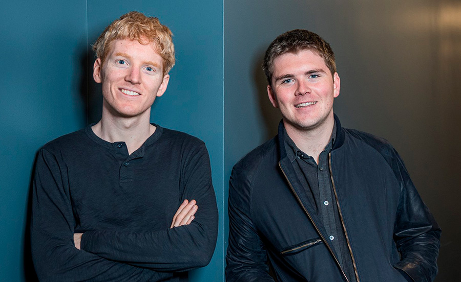 Los fundadores de Stripe, los hermanos Patrick y John Collison