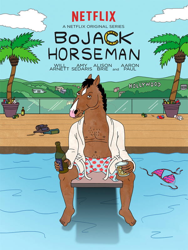 Cartel de Bojack Horseman, serie de animación de Netflix