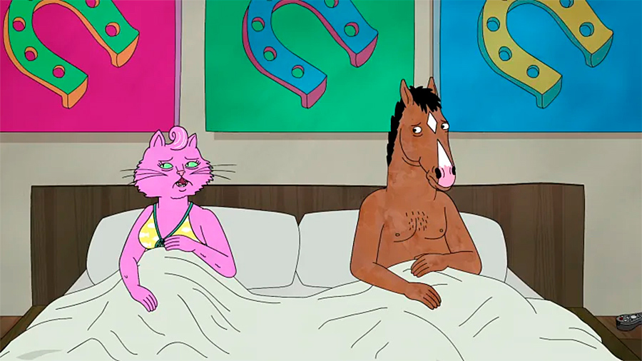 Escena de la serie de animación de Netflix Bojack Horseman
