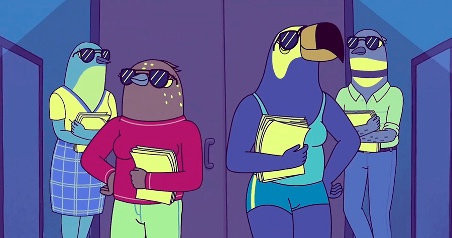 Los personajes de la serie de netflix Tuca y Bertie