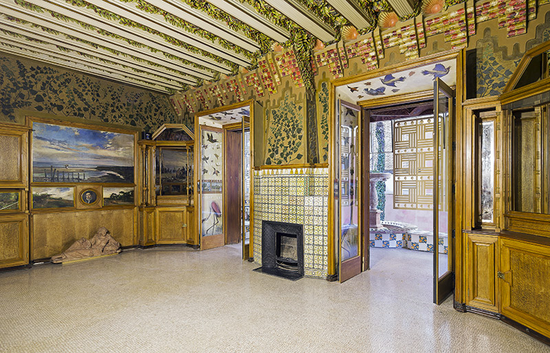 Decoración del interior de la Casa Vicens realizada por el arquitecto catalán Antonio Gaudí en Barcelona