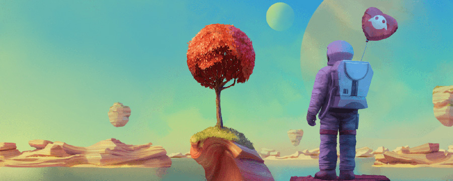 Imagen de una paisaje fantástico de Magic Leap.