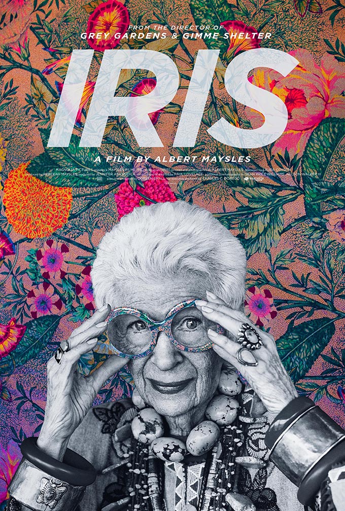 Cartel del documental Iris Apfel de Albert Maysles.