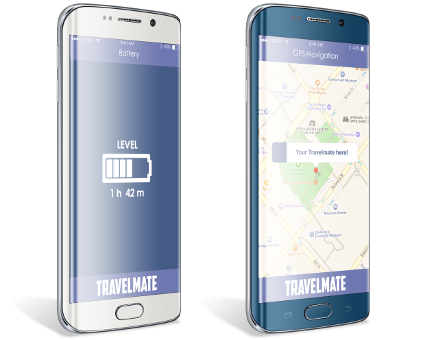 Travelmate, con la aplicación podemos ver distintos parametros de la maleta de viaje.