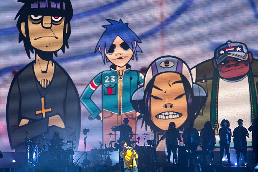 Concierto Gorillaz en el sónar de Barcelona del año 2018