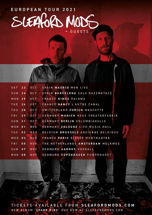 Gira Sleaford Mods Spare Ribs tour 2021