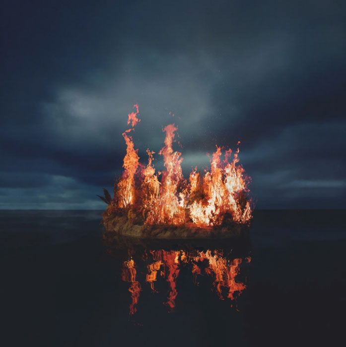 Imagen de la trasera del último disco del grupo musical London Grammar Californian Soil