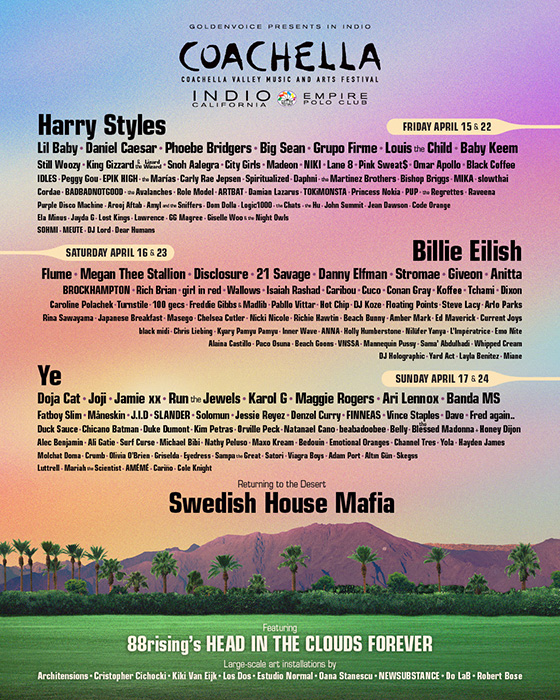 Cartel del Festival de Coachella 2022
