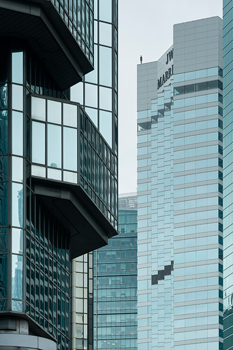 Instalación de Antony Gormley Event Horizon en Hong Kong, vista 14