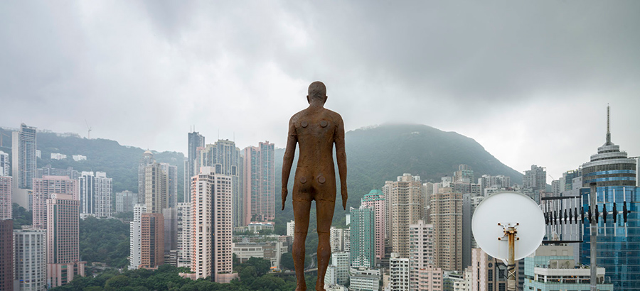 Instalación de Antony Gormley Event Horizon en Hong Kong, vista 8