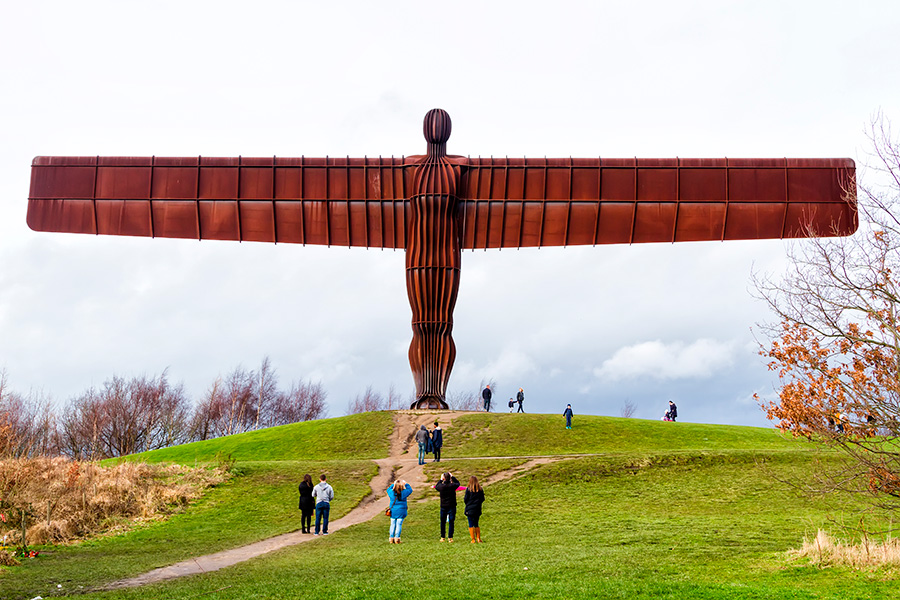 Obra del escultor inglés Antony Gormley denominada Angel of the North