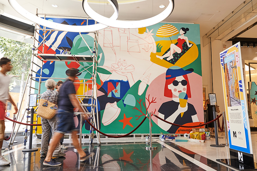 Perrine Honoré, pintura mural