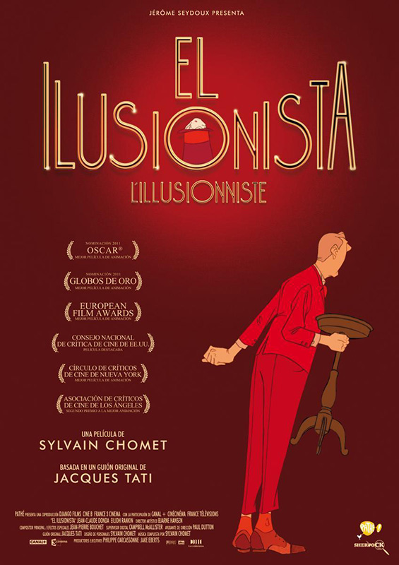 Cartel de la película de animación El ilusionista de Sylvain Chome