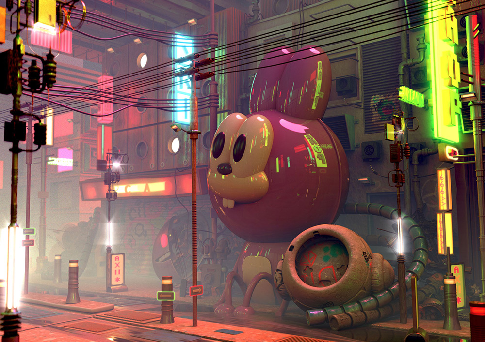 ilustrador jonathan ball ilustraciones 3D bunny